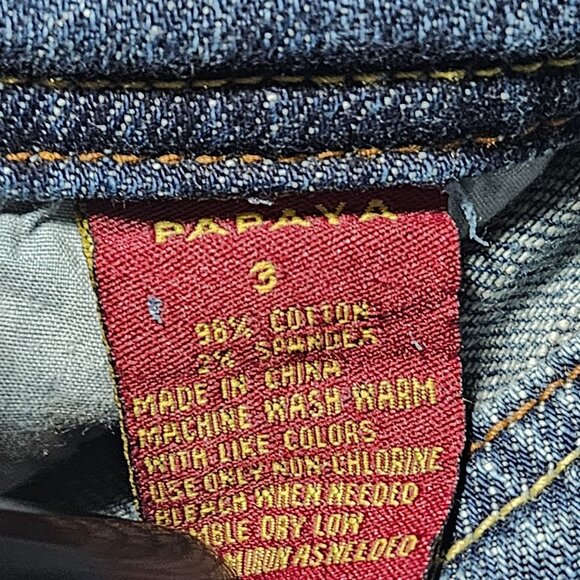 Papaya Jeans Womens Size 3 Flare Leg Low Rise Medium Wash Denim Pants Juniors - Picture 6 of 6